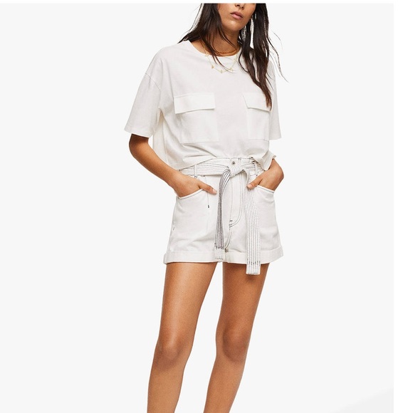 Mango Cropped Shirt XS - Picture 2 of 11